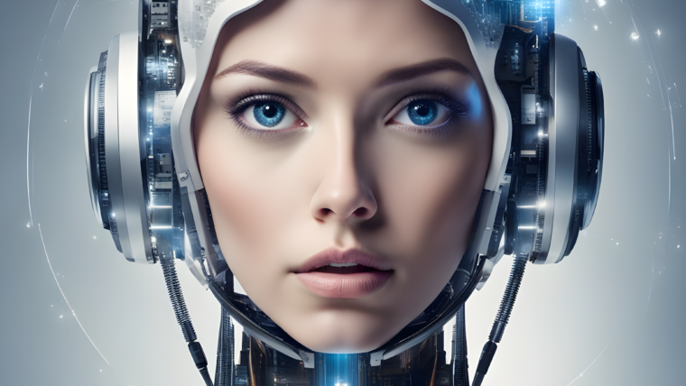 Un robot con cara humana generado con IA